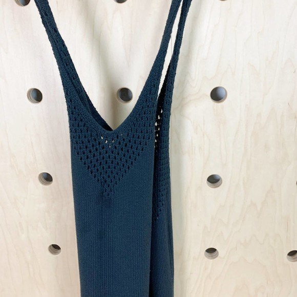 Free People Women's Knockout Swit Crochet Slip Black Mini Dress Size Medium - Picture 3 of 5